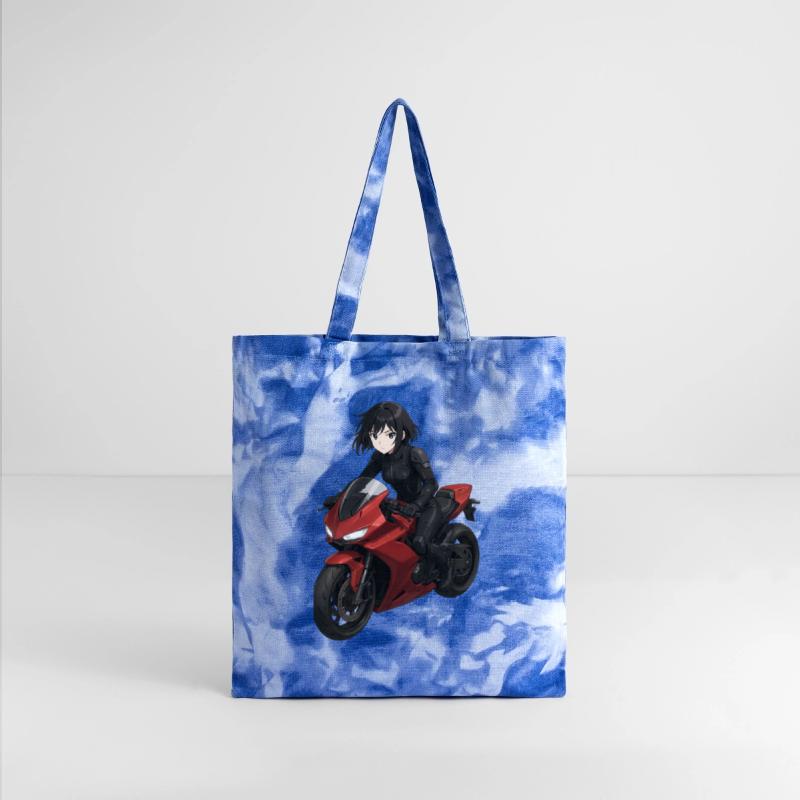 Anime Girl Riding Red Motorcycle