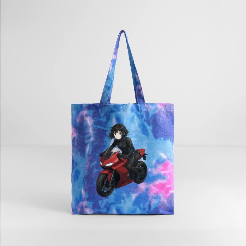 Anime Girl Riding Red Motorcycle