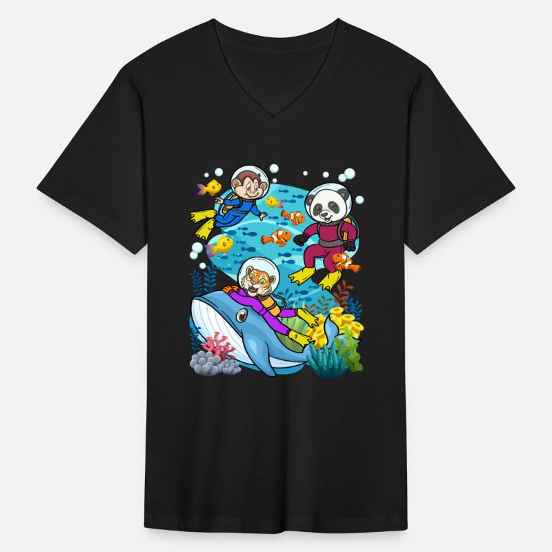 Aquatic Animals and Ocean-themed Scuba Diver