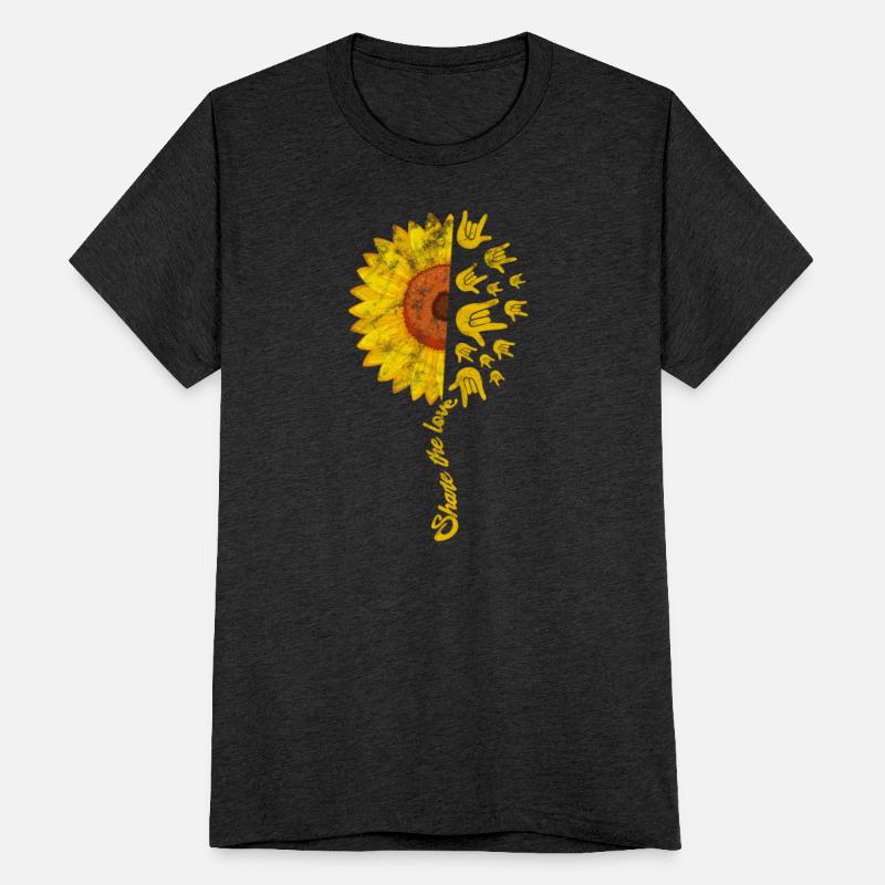 ASL Sign Language Sunflower Share The Love Vintage