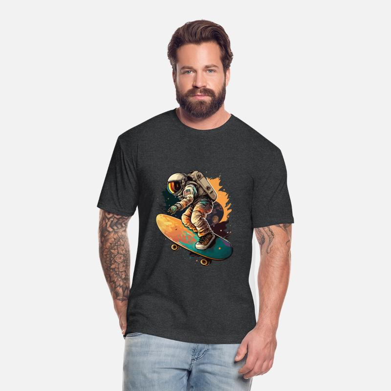 Astronaut On Skateboard Colourful