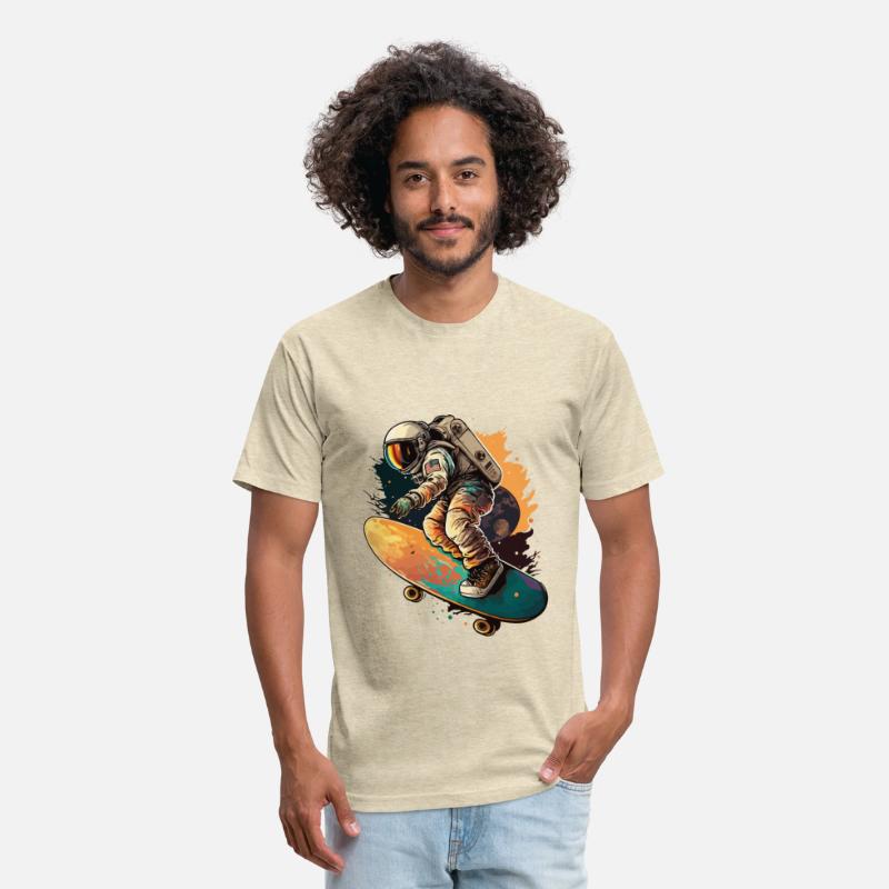 Astronaut On Skateboard Colourful