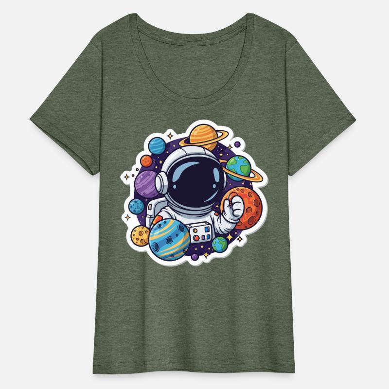 Astronaut Planet Adventure Cartoon Design