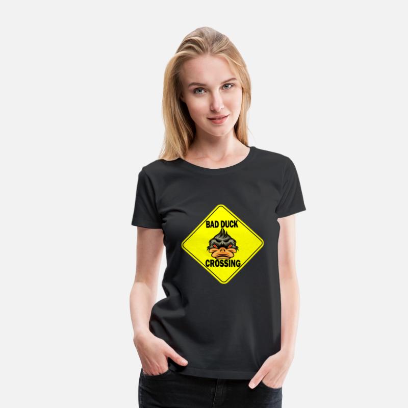 Bad Ducke Crossing funny T-Shirt