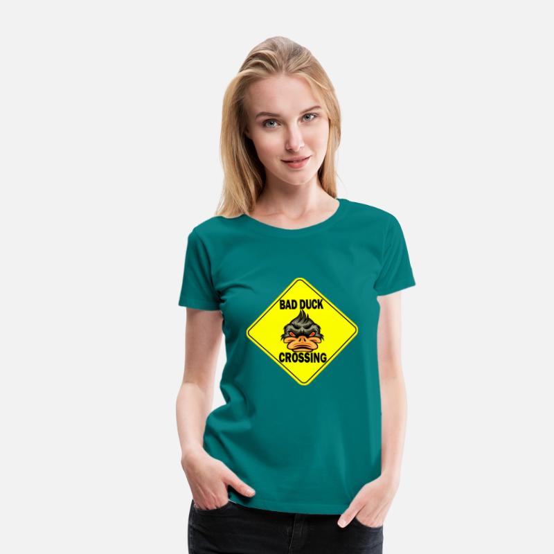 Bad Ducke Crossing funny T-Shirt