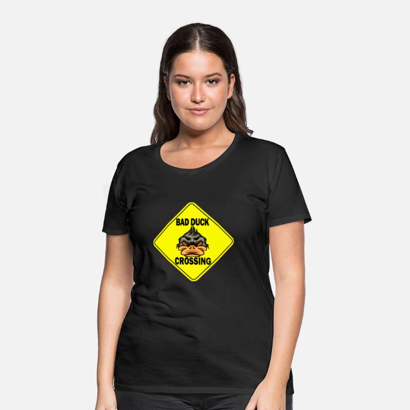 Bad Ducke Crossing funny T-Shirt