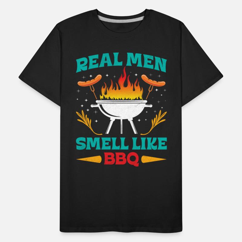 Barbecue REAL MEN SMELL LIKE BARBECUE BBQ Funny