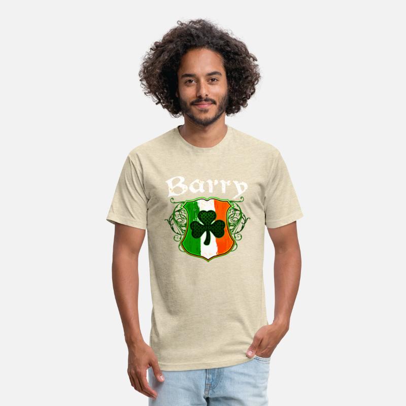 Barry Irish Surname Ireland Flag Shield Shamrock