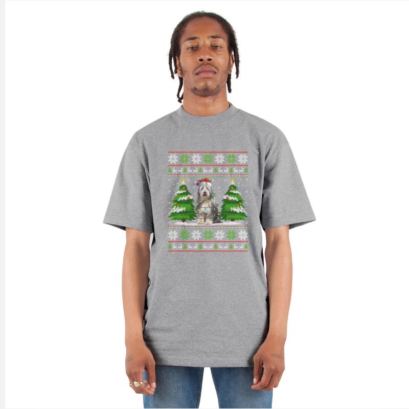 Bearded Collie Dog Christmas Tree Lights