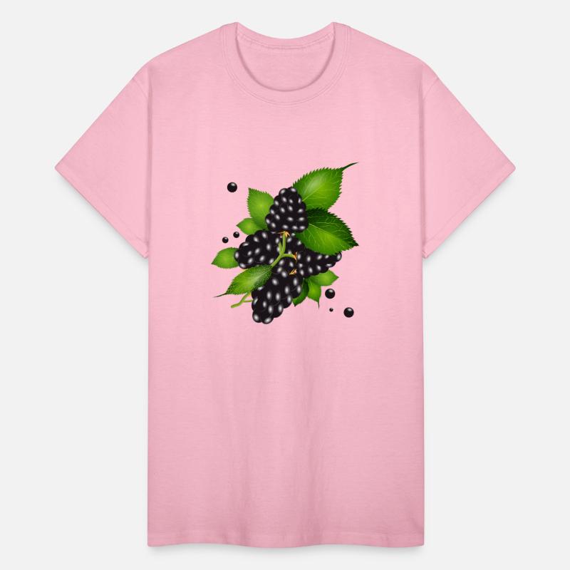 beautiful dark purple blackberries with leaves