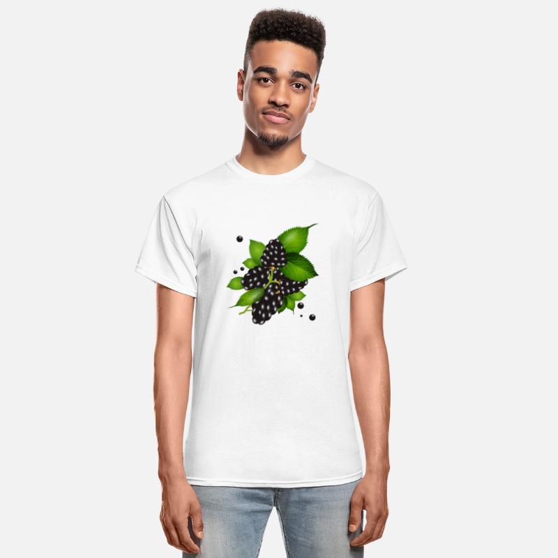 beautiful dark purple blackberries with leaves