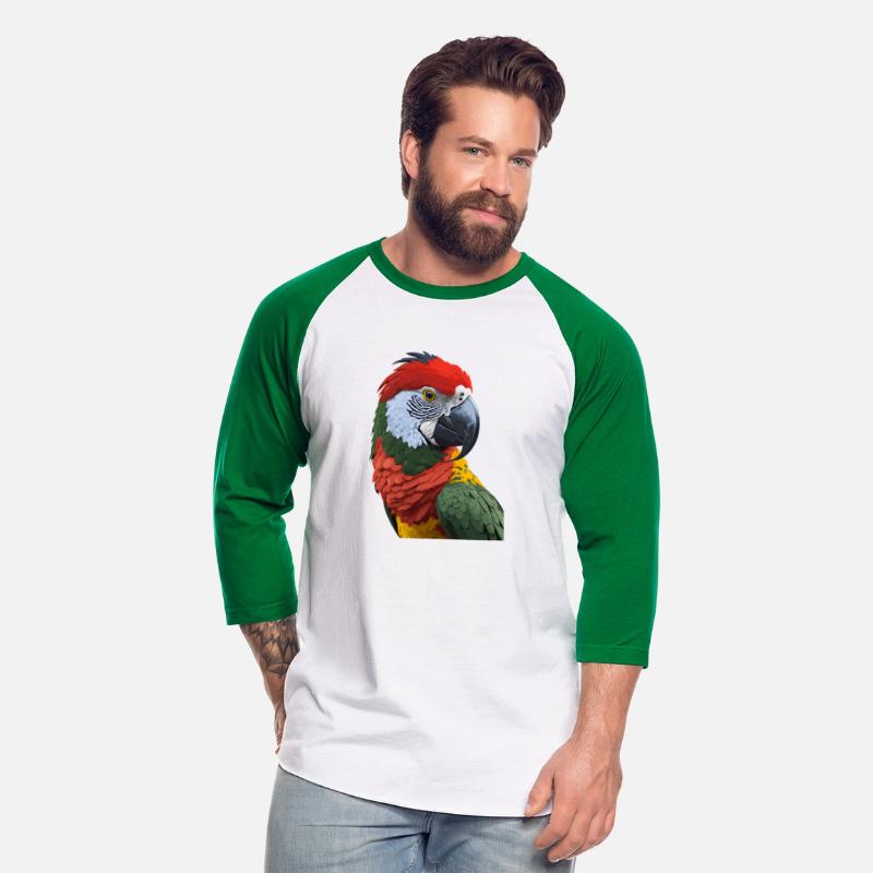 Beautiful plumage of a colorful parrot