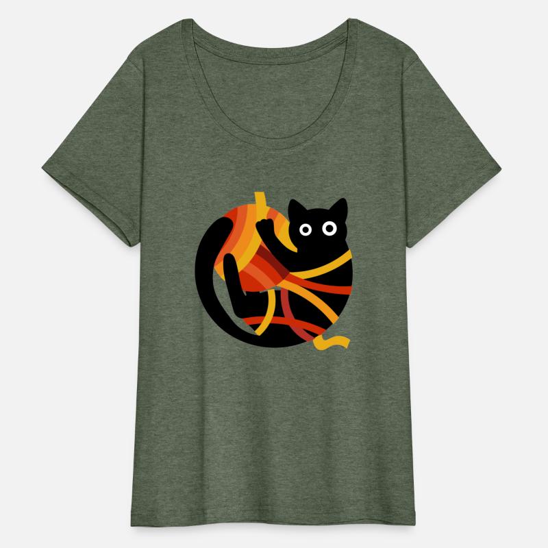 Black Cat and Yarn ball