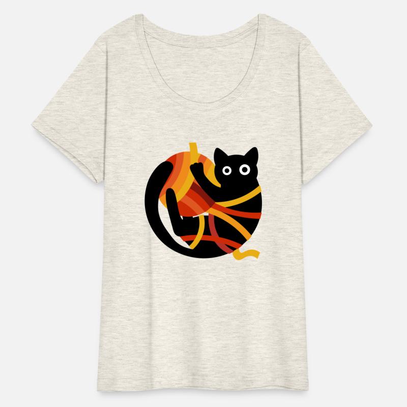 Black Cat and Yarn ball