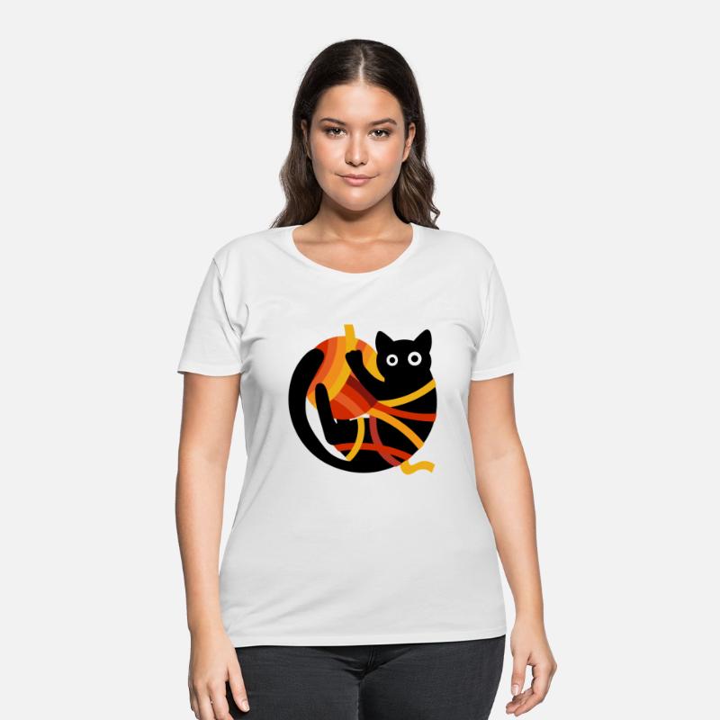 Black Cat and Yarn ball