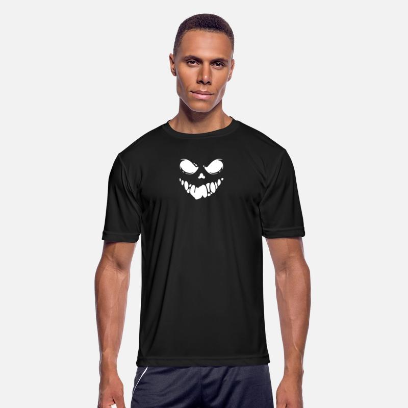 Black Spooky scary Ghost face tshirt design