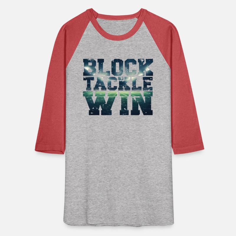 Block Tackle Win T-Shirt Football Champion Tee