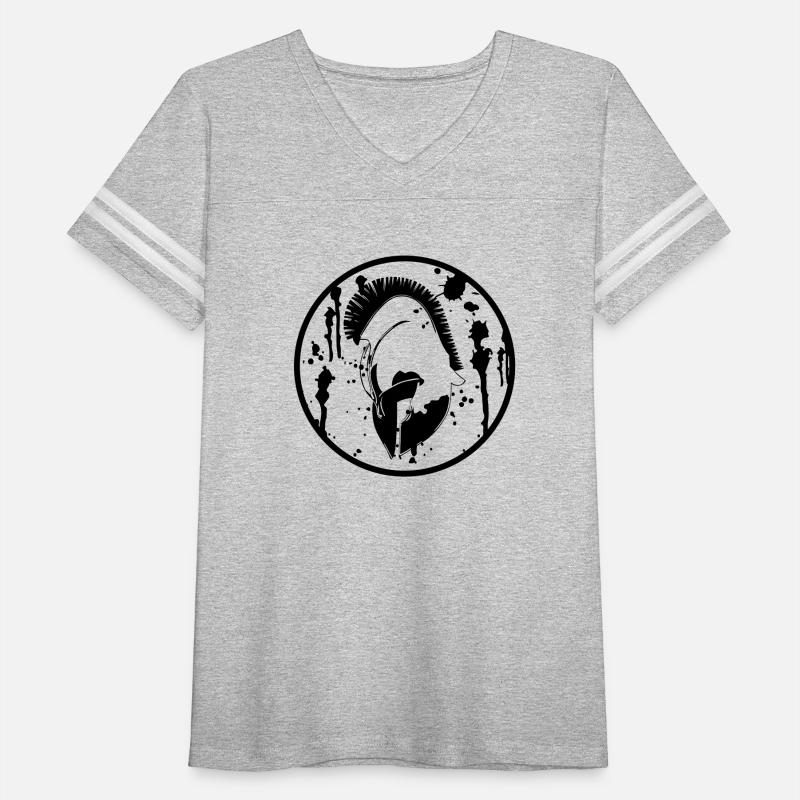 blood spattered spartan helmet