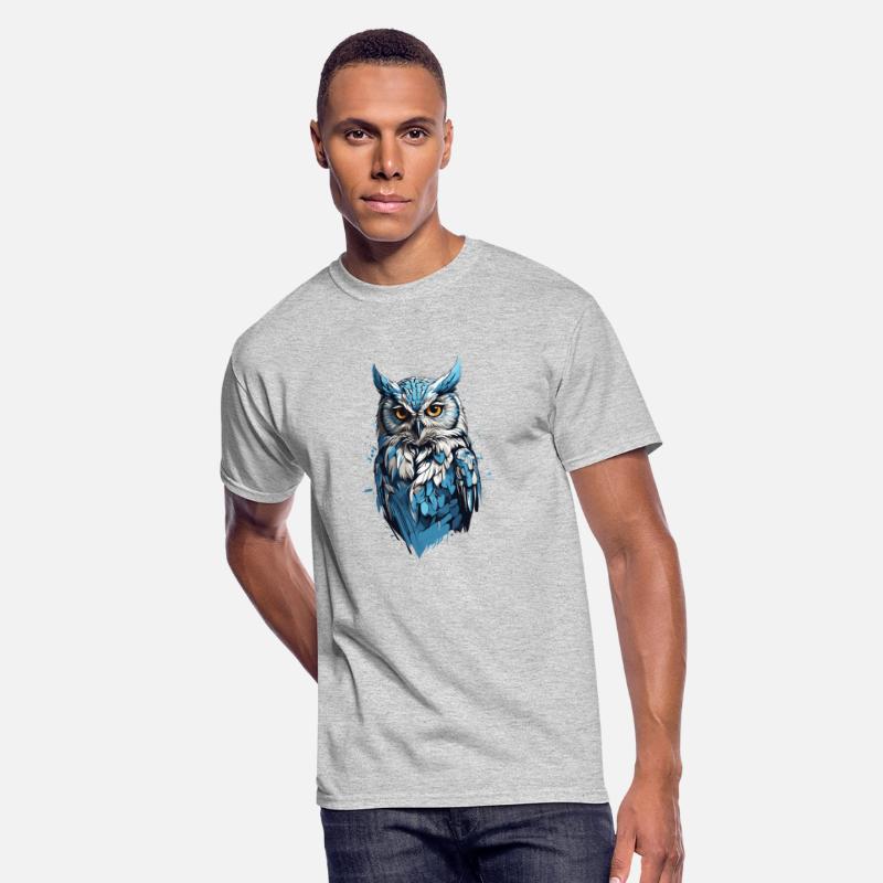 Blue Light Owl T shirt design