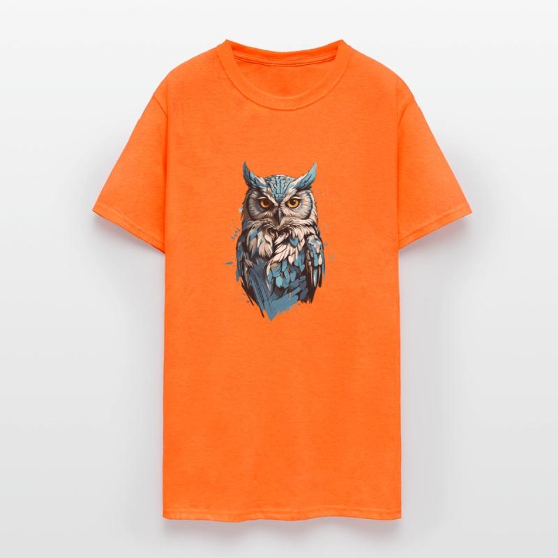 Blue Light Owl T shirt design