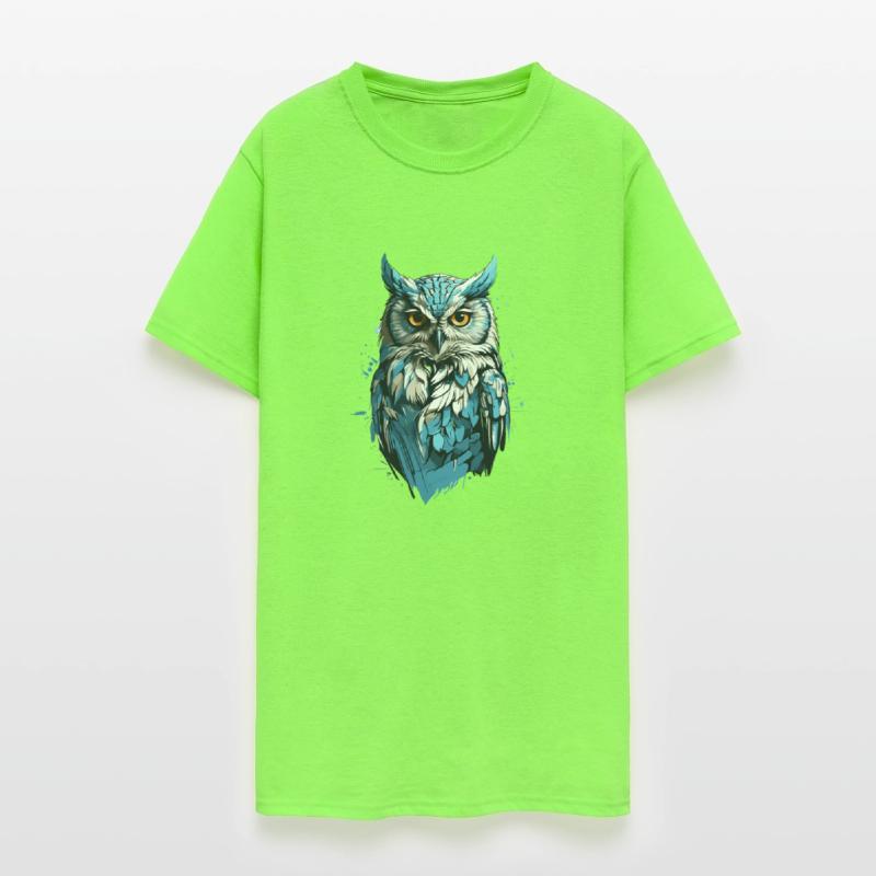Blue Light Owl T shirt design