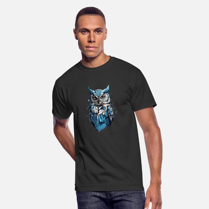 Blue Light Owl T shirt design