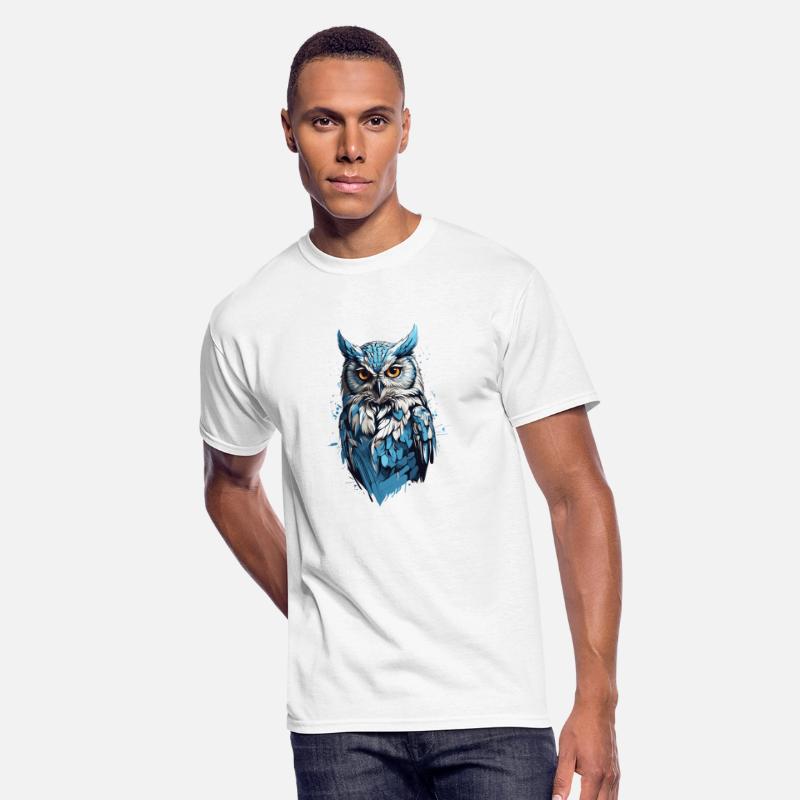Blue Light Owl T shirt design