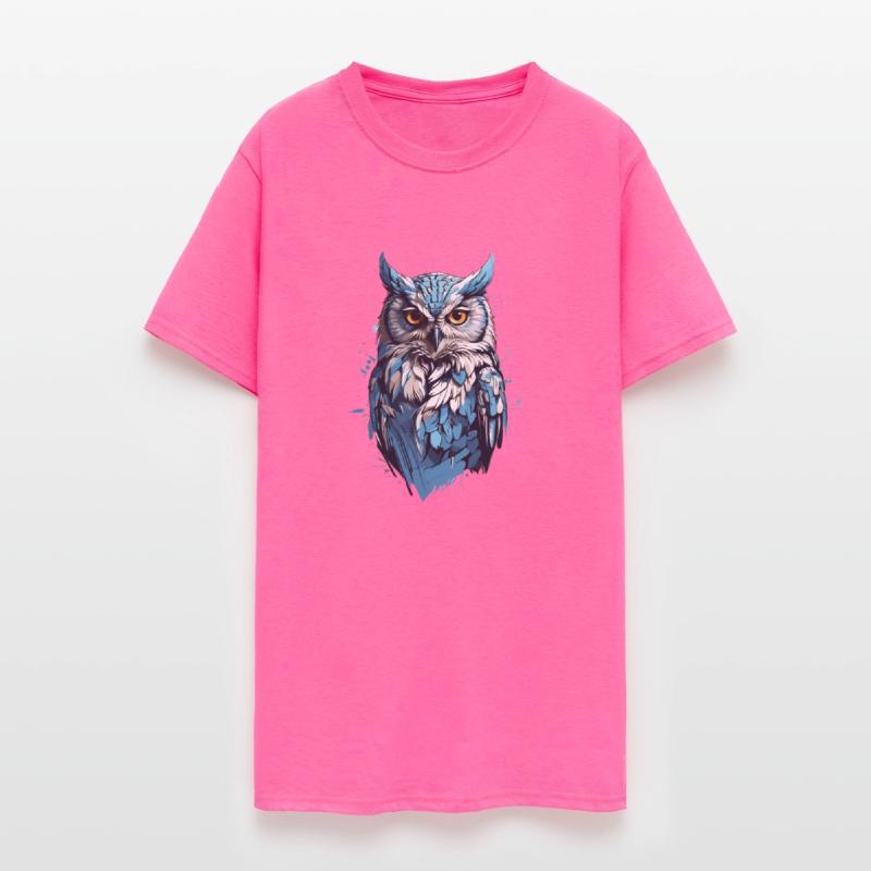 Blue Light Owl T shirt design