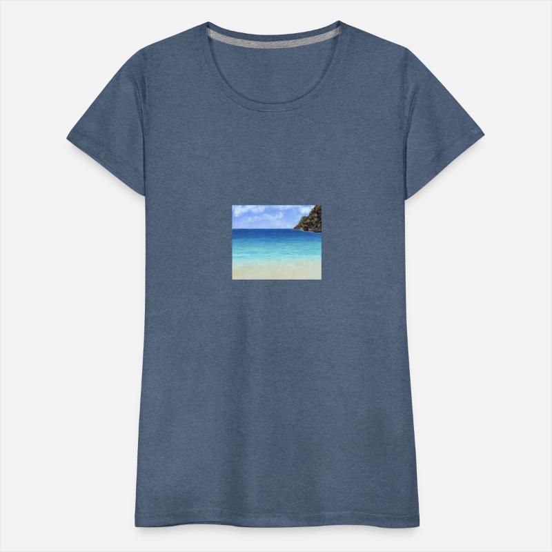 Blue Ocean Seascape And Mountain Cliff