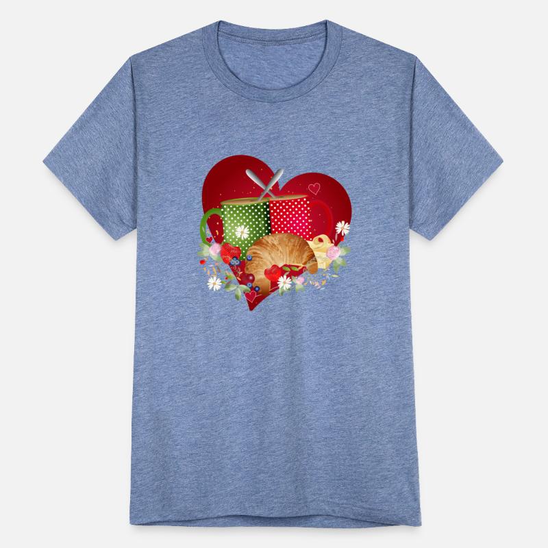 Breakfast for two with croissant and coffee