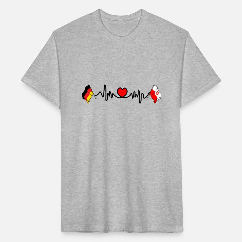 Cardio heart with flag Germany and flag Poland