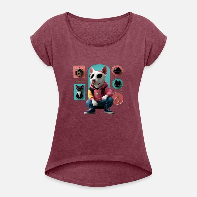 Cartoon Character in 3d. Cute Bull Terrier