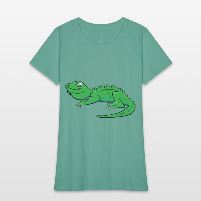 Cartoon Light Green Lizard