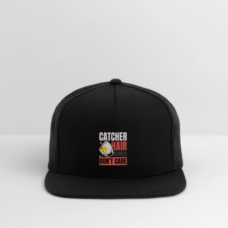 Catcher Hair Don't Care Softball Player Sports