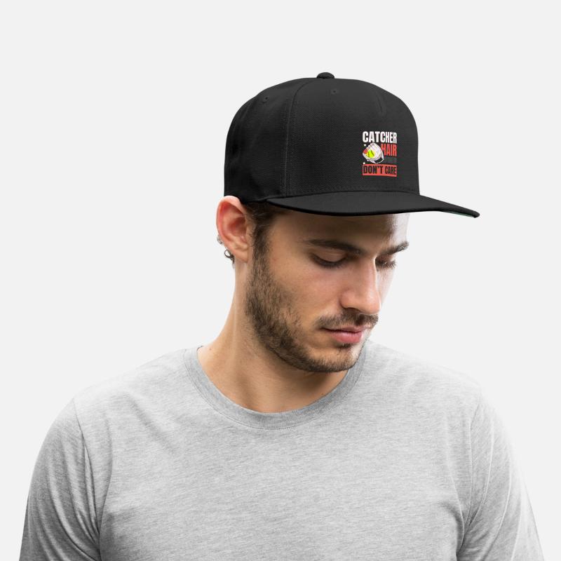 Catcher Hair Don't Care Softball Player Sports