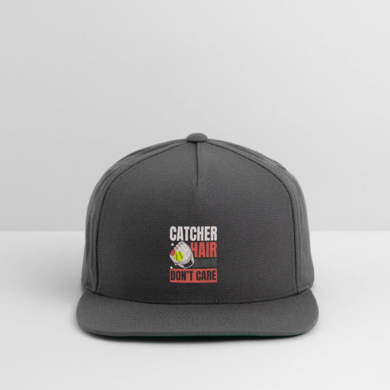 Catcher Hair Don't Care Softball Player Sports