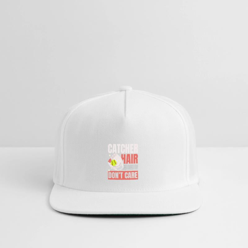 Catcher Hair Don't Care Softball Player Sports