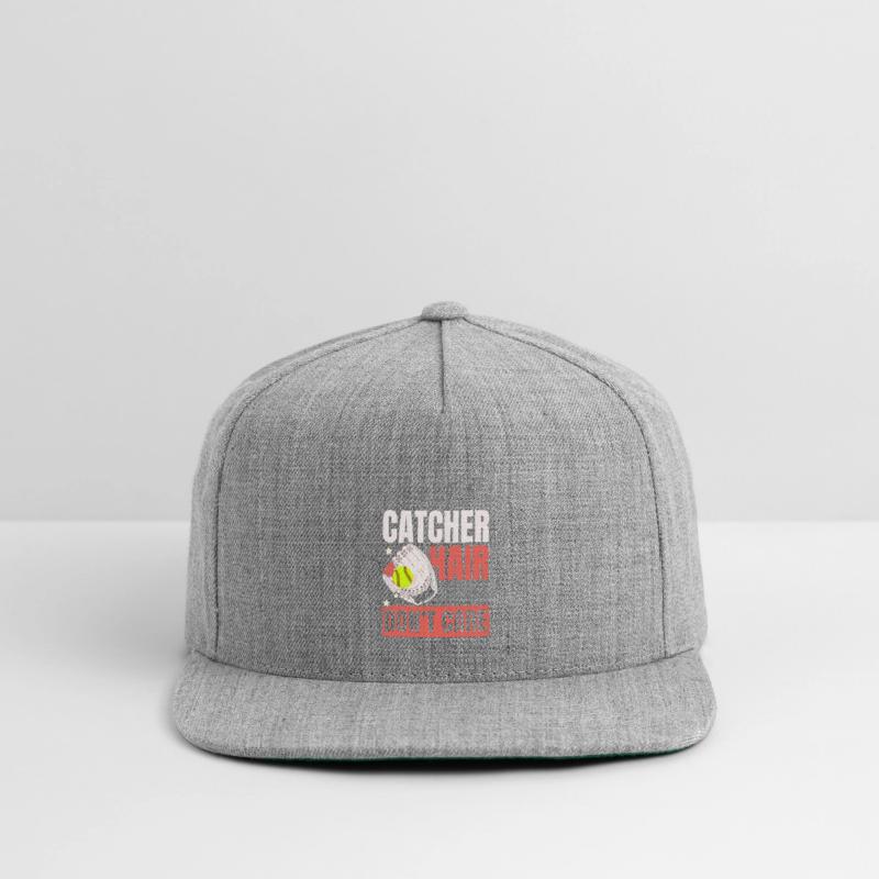 Catcher Hair Don't Care Softball Player Sports