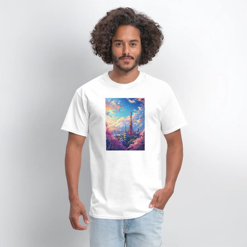 Cherry blossoms around the Tokyo Tower