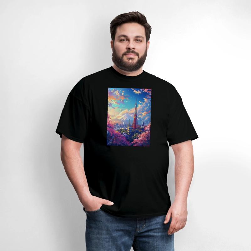 Cherry blossoms around the Tokyo Tower