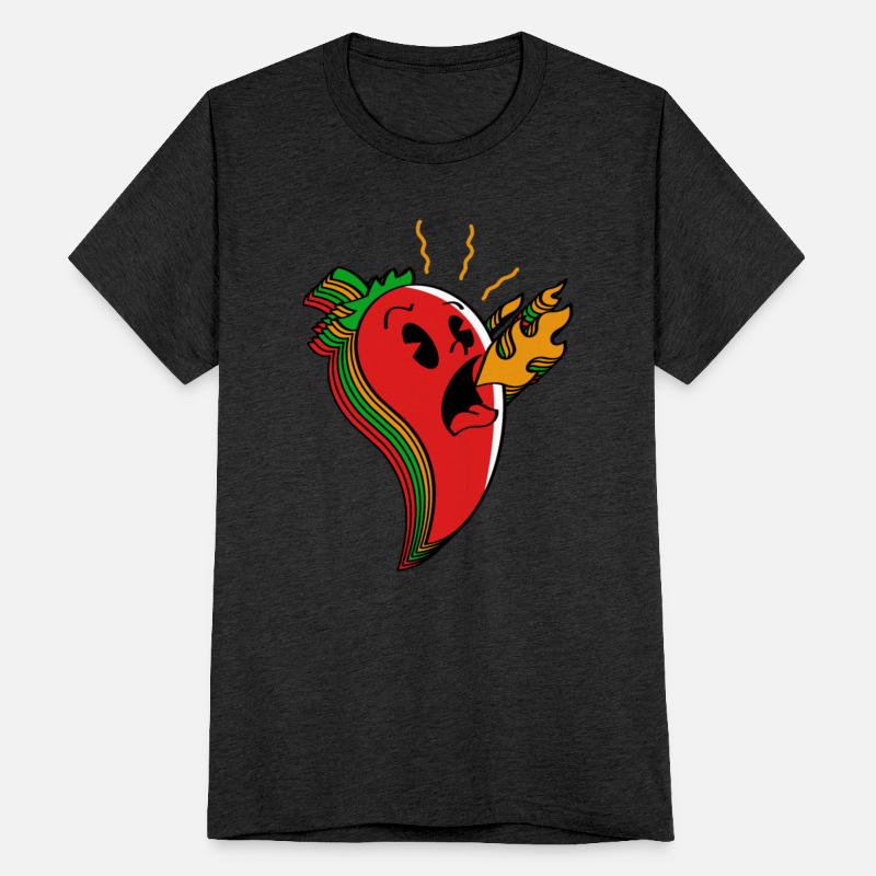 Chili Shirt, Chili Pepper Breathing Fire Tee,
