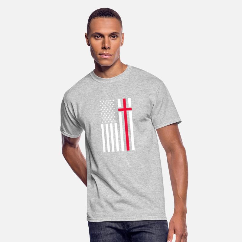 Christian USA American Flag Cross Religion
