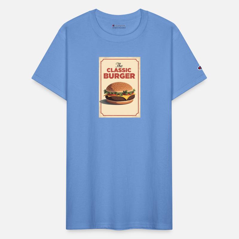 Classic Vintage Hamburger Print – Retro Style