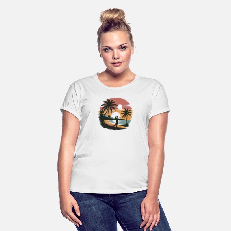 Coastal Golf Silhouette | Seaside Sun and Sports