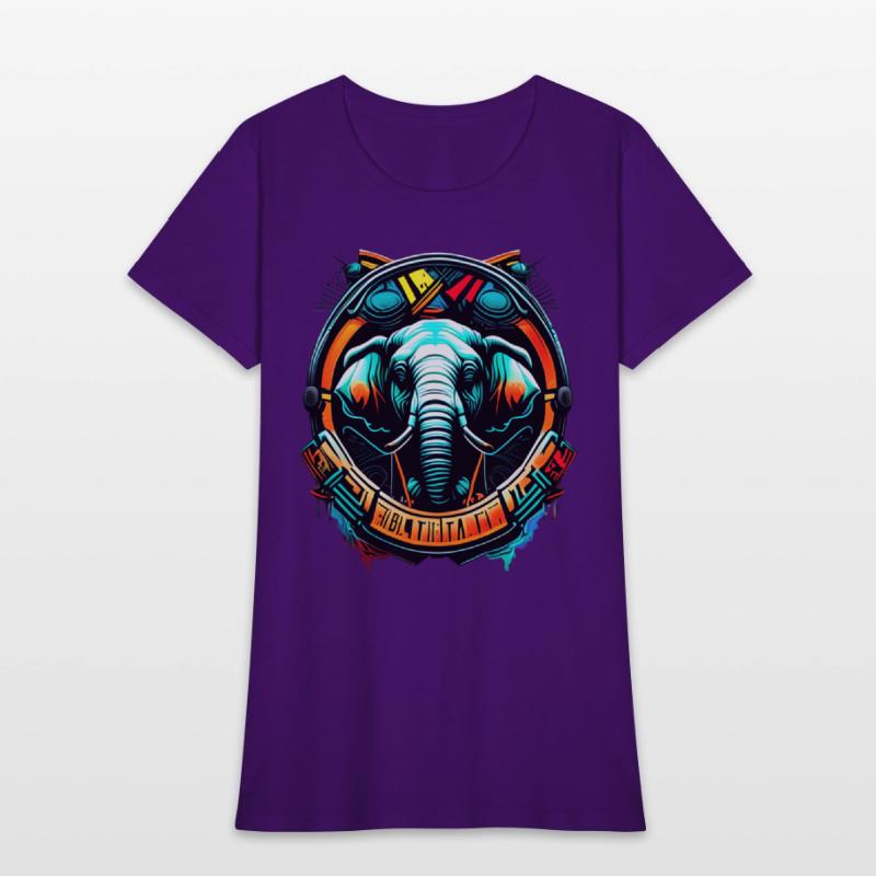 Colorful elephant face