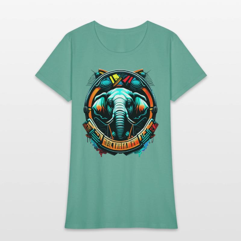 Colorful elephant face