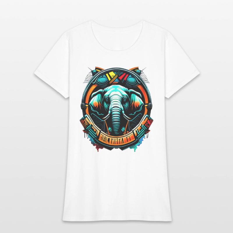 Colorful elephant face