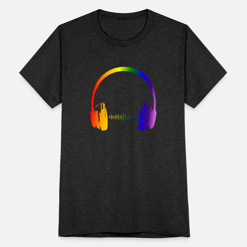 Colorful Headphones Rainbow Party Techno Radio