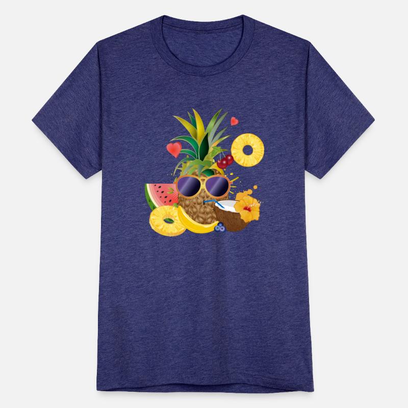 cool summer motif pineapple with coconut