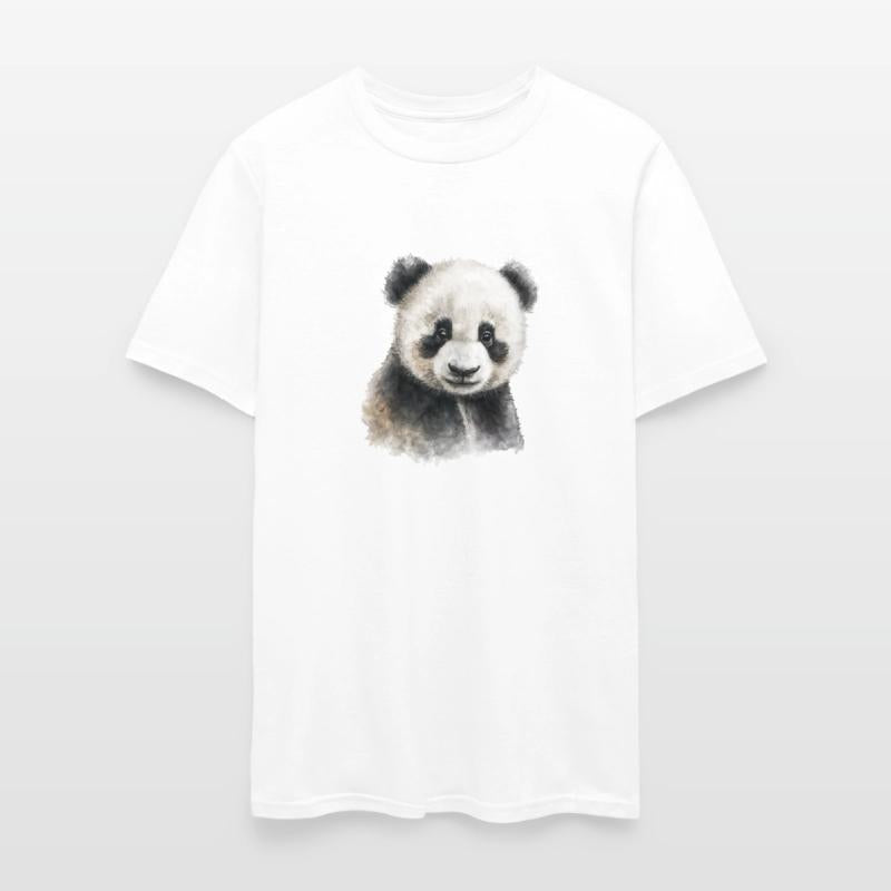 Cute Baby Panda Bear Watercolor Painting Portrait